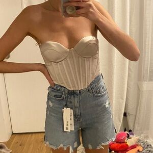 Zara strapless corset top